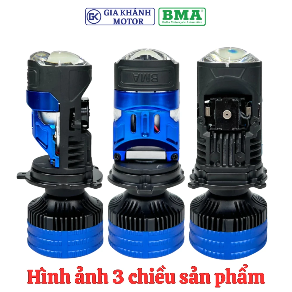 Góc chi tiết đèn bi cầu BMA R03 Plus, nguồn ảnh Gia Khánh Motor