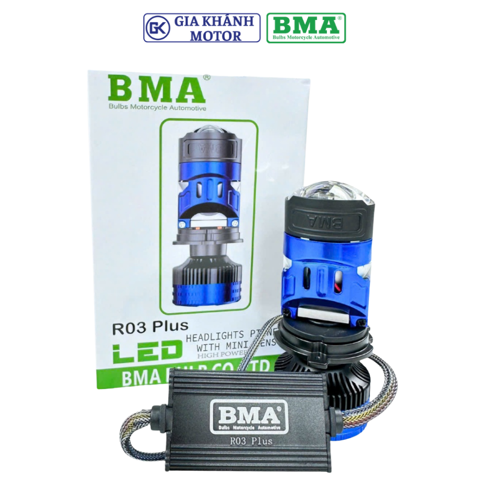 Đèn bi cầu mini BMA R03 Plus chân H4, ảnh sản phẩm từ Gia Khánh Motor